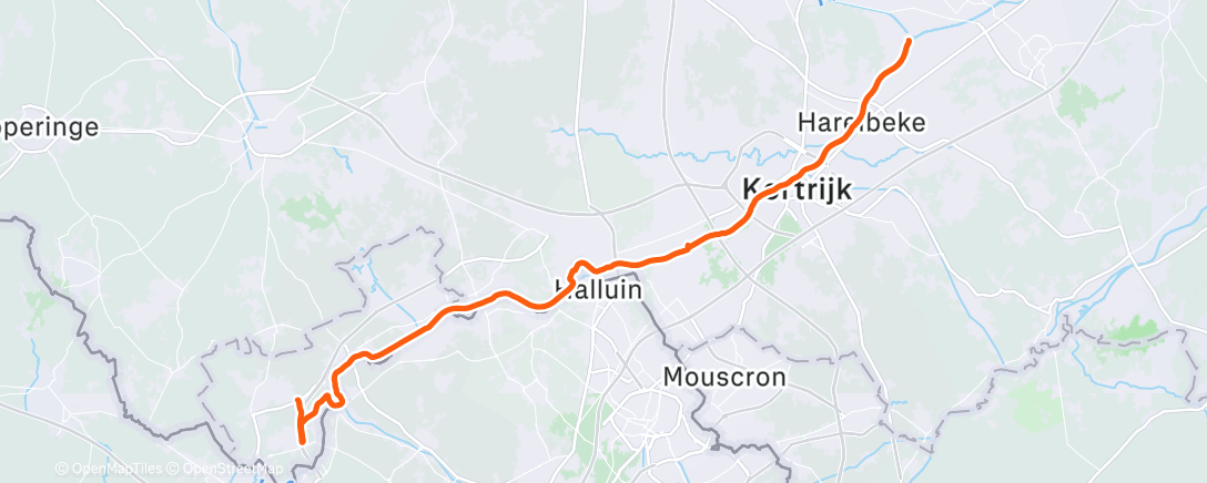 Map of the activity, Sortie vélo le midi