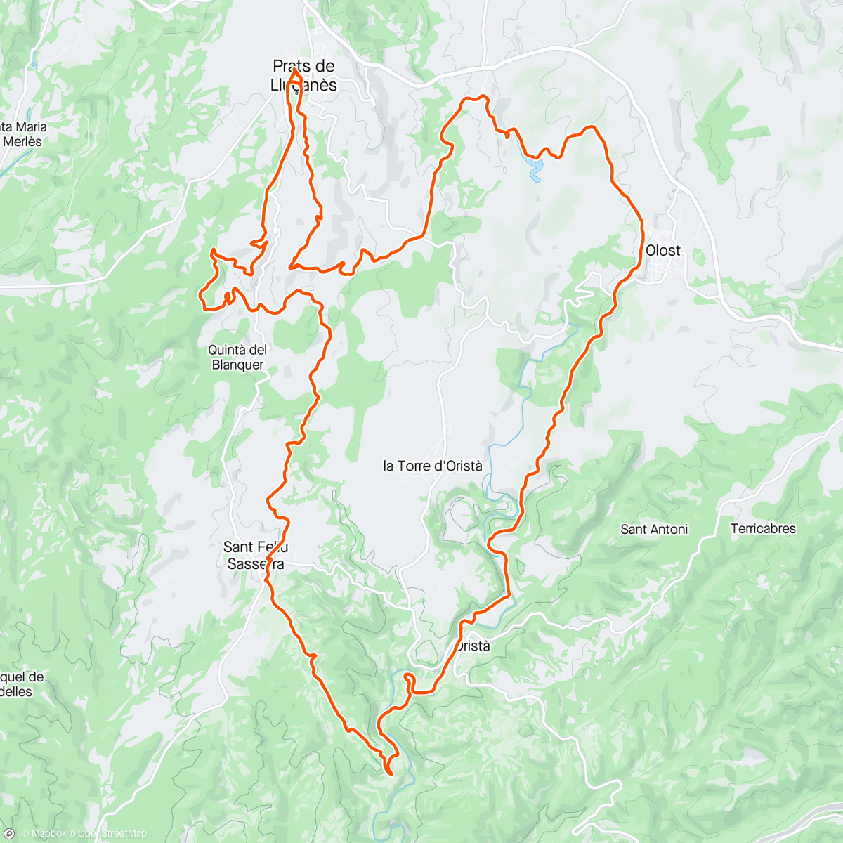 Map of the activity, Llunçanès ~ Gravel Recon