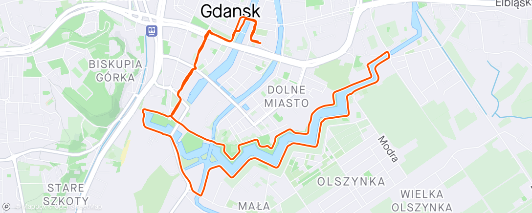 Map of the activity, Gdansk