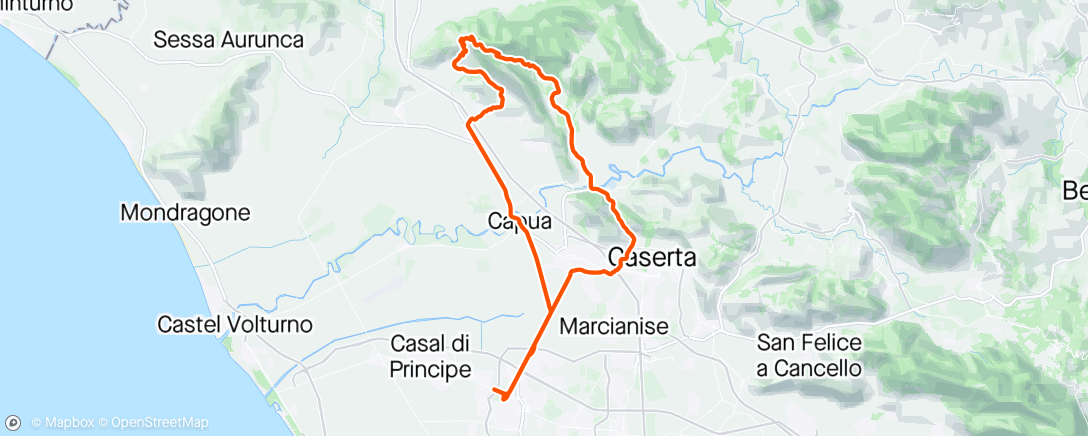 Map of the activity, Trapezio, Rocchetta, Croce, Formicola e Gradilli.
