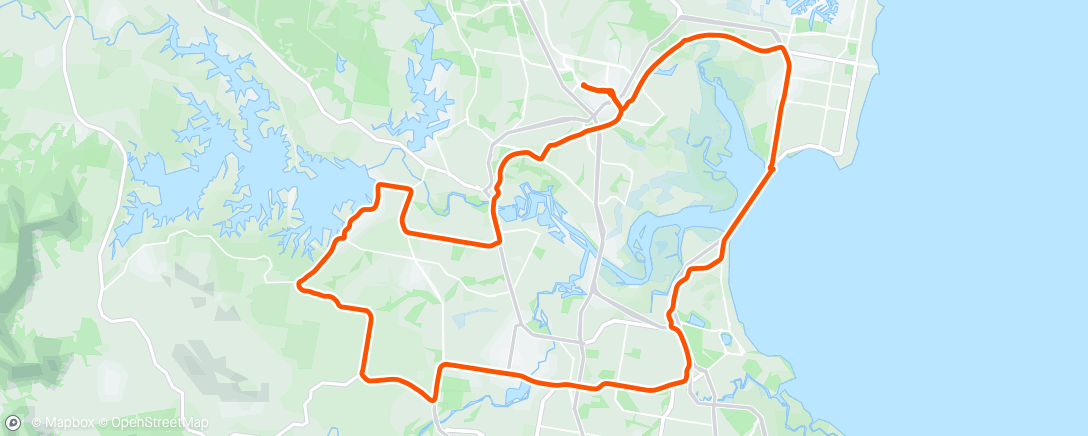 Map of the activity, Morning Ride - solo today