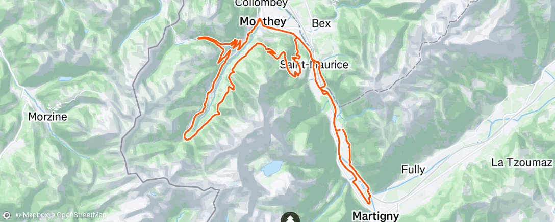 Map of the activity, Val d'Illiez