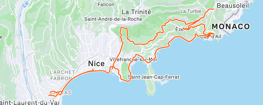 Carte de l'activité Lunch Ride