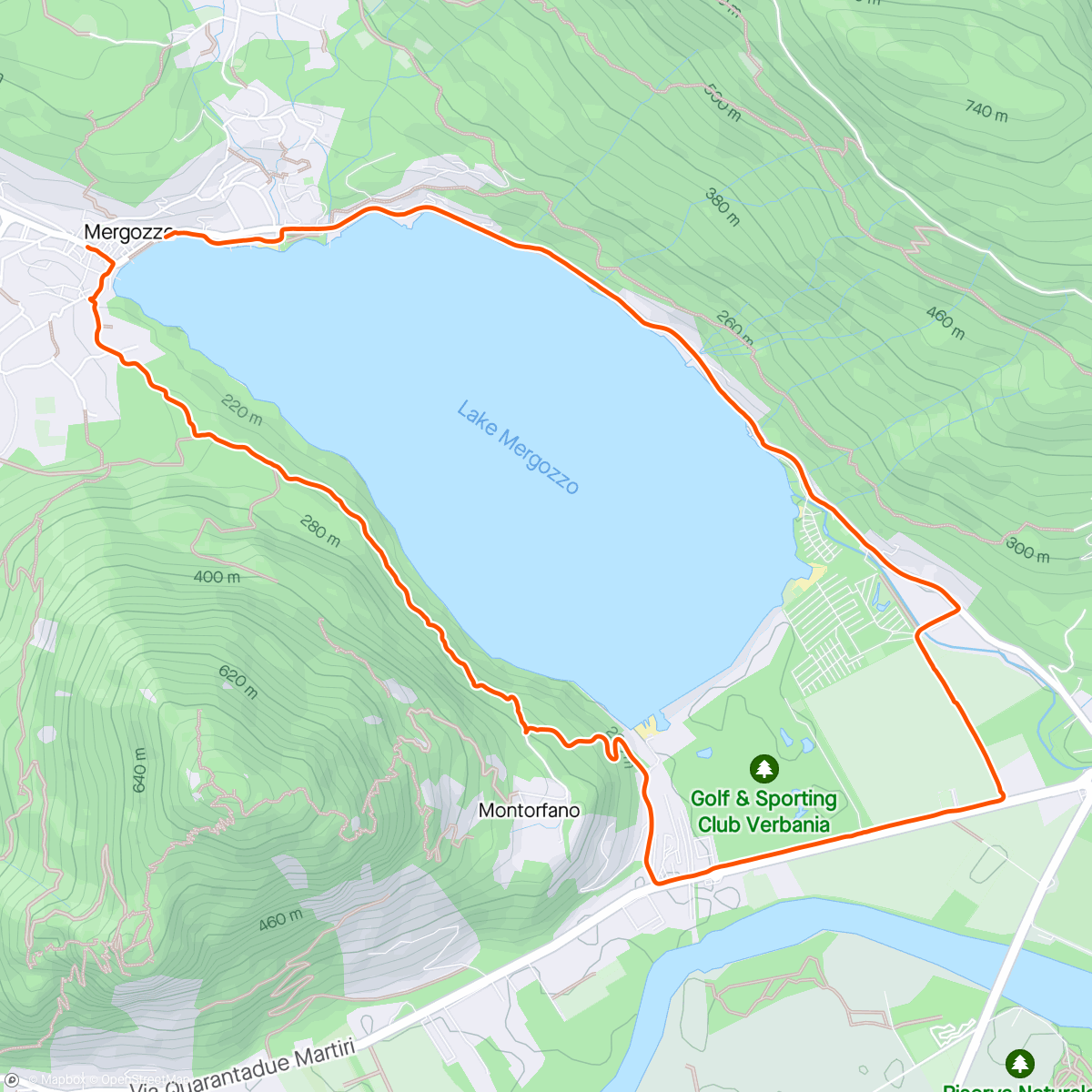 Mappa dell'attività Mergozzo lake