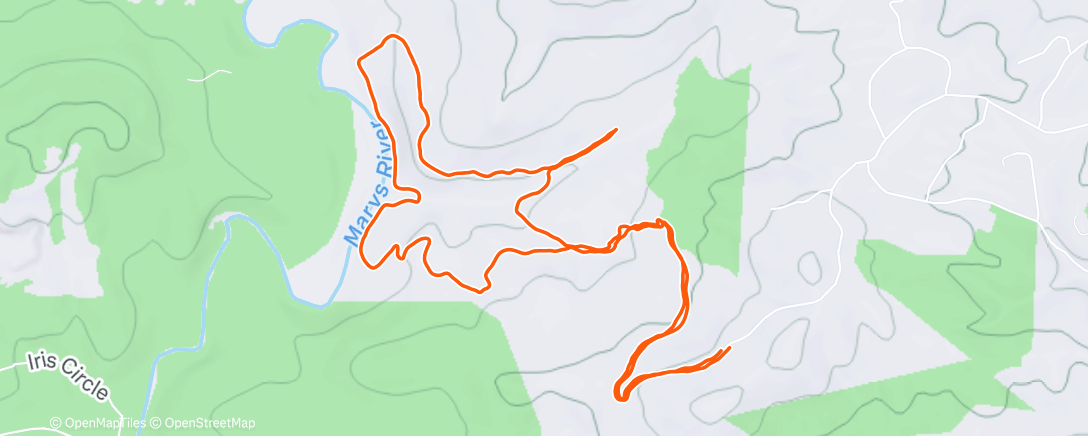 Map of the activity, Morning Trail Run