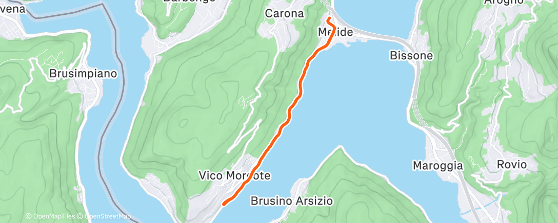 Map of the activity, Corsa mattutina