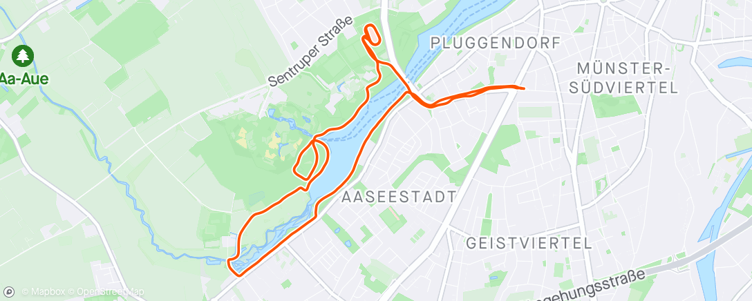 Map of the activity, Running Crew Münster 🖤🤍