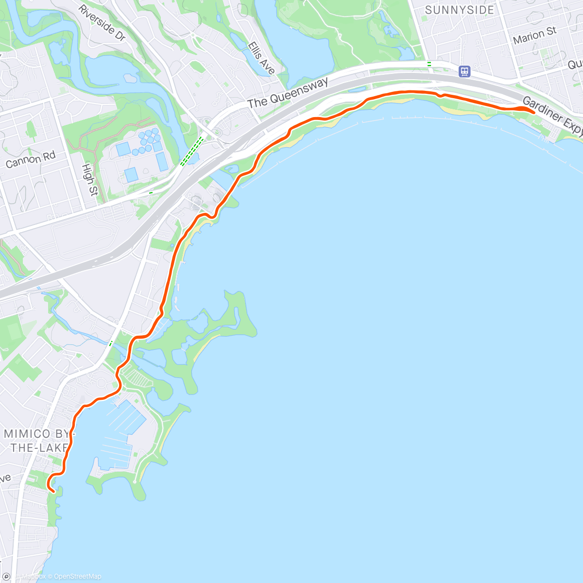 Map of the activity, Relaxed 10 km