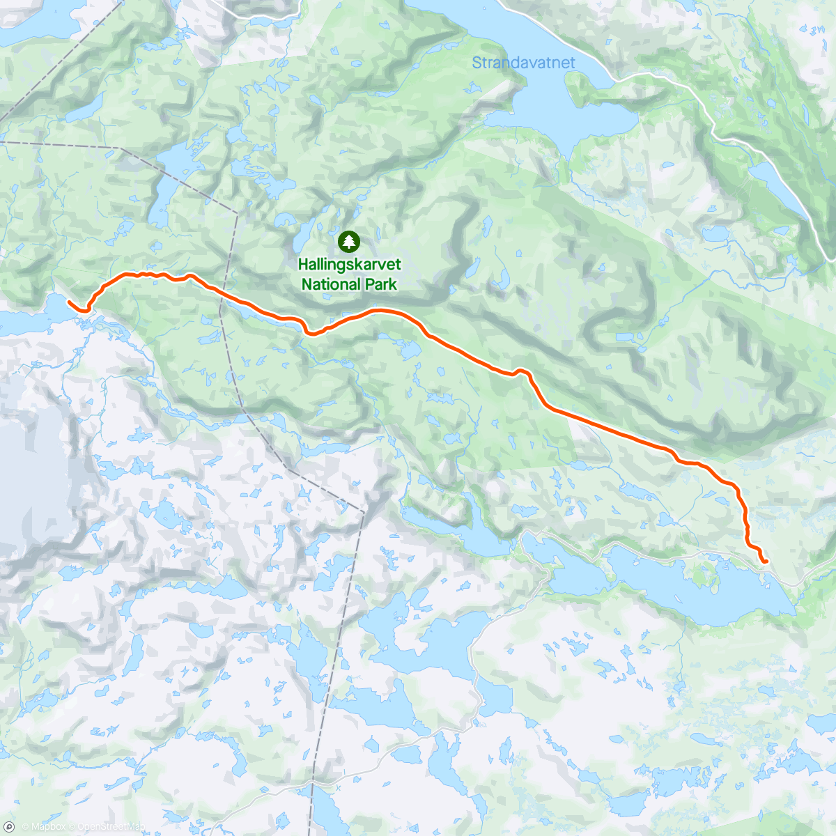 Map of the activity, Skarverennet 2024