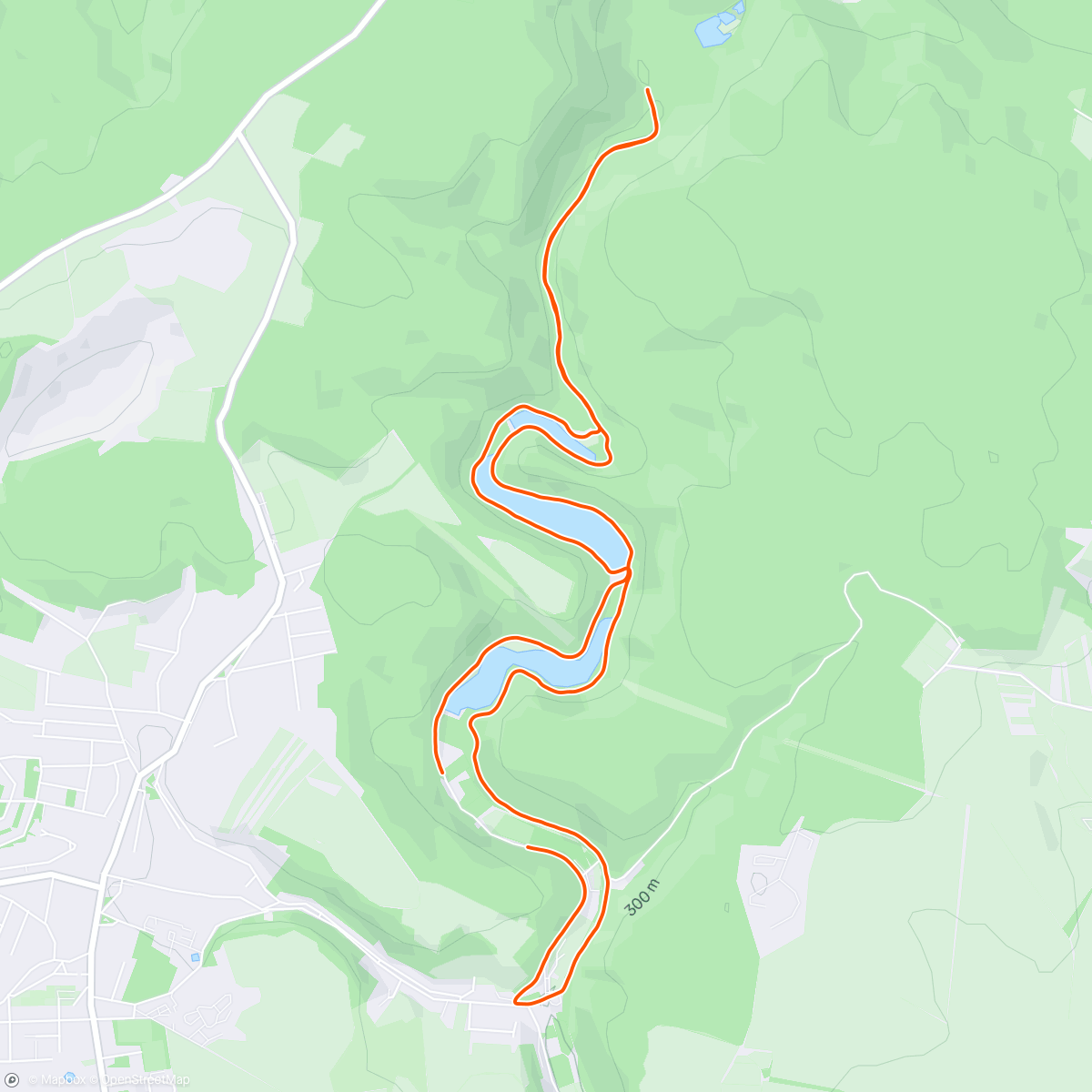 Map of the activity, Mariánské údolí-10km, volný běh
