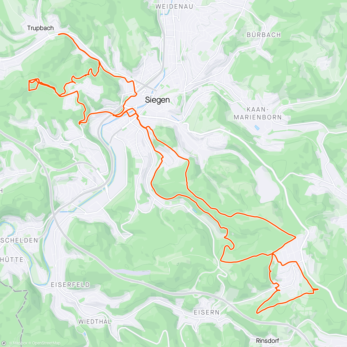 Map of the activity, Kleine Übungsfahrt 🚵‍♀️ !! „Zufrieden“✅👍