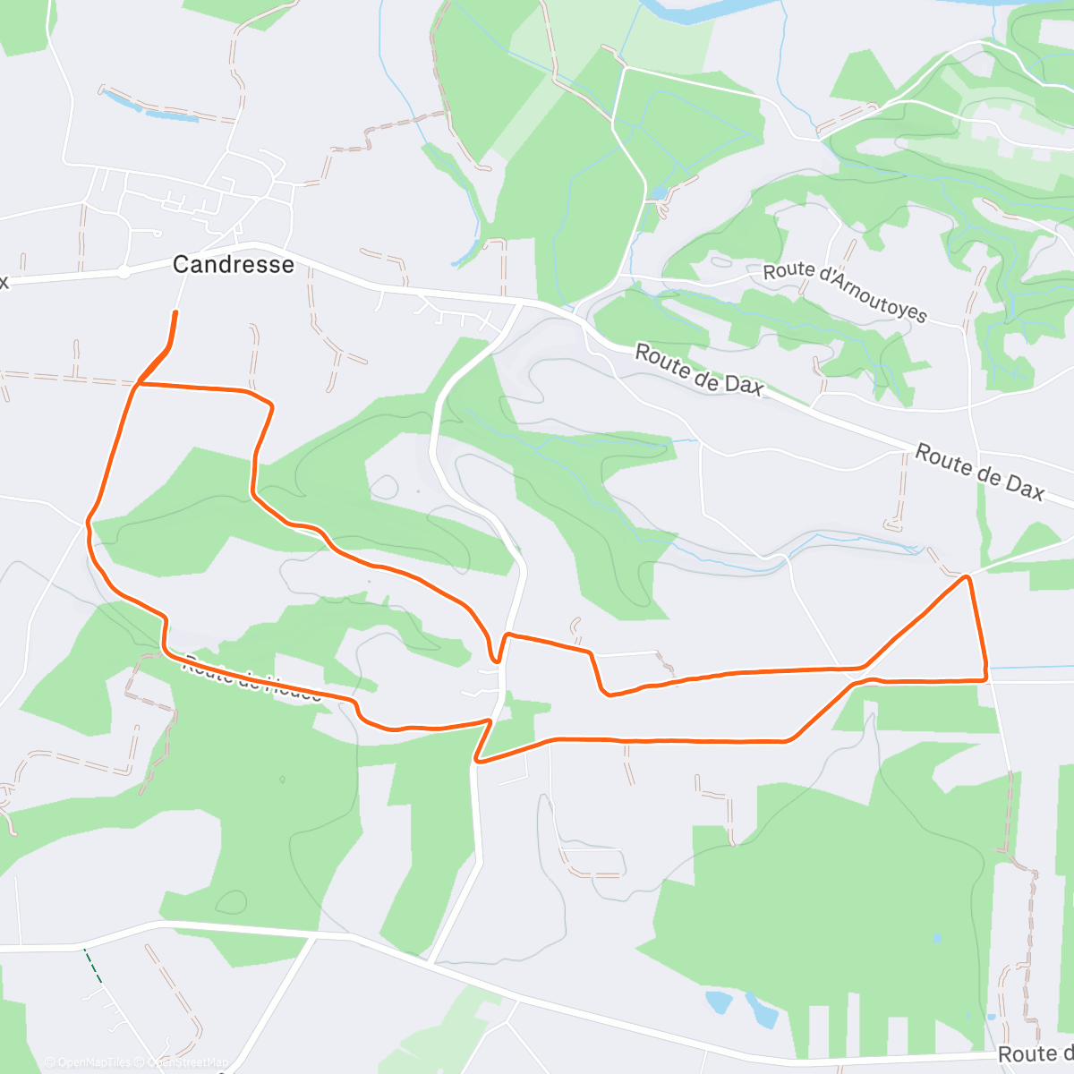 Карта физической активности (Course à pied le matin)