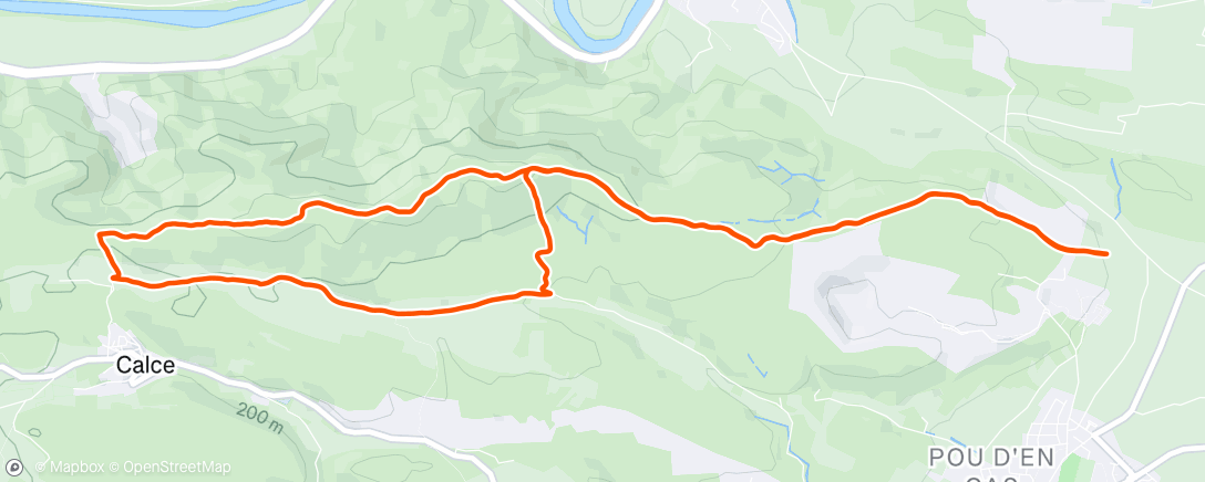 Map of the activity, Afternoon Trail Run