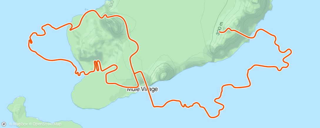 Map of the activity, Zwift - Low-Cadence Intervals in Watopia