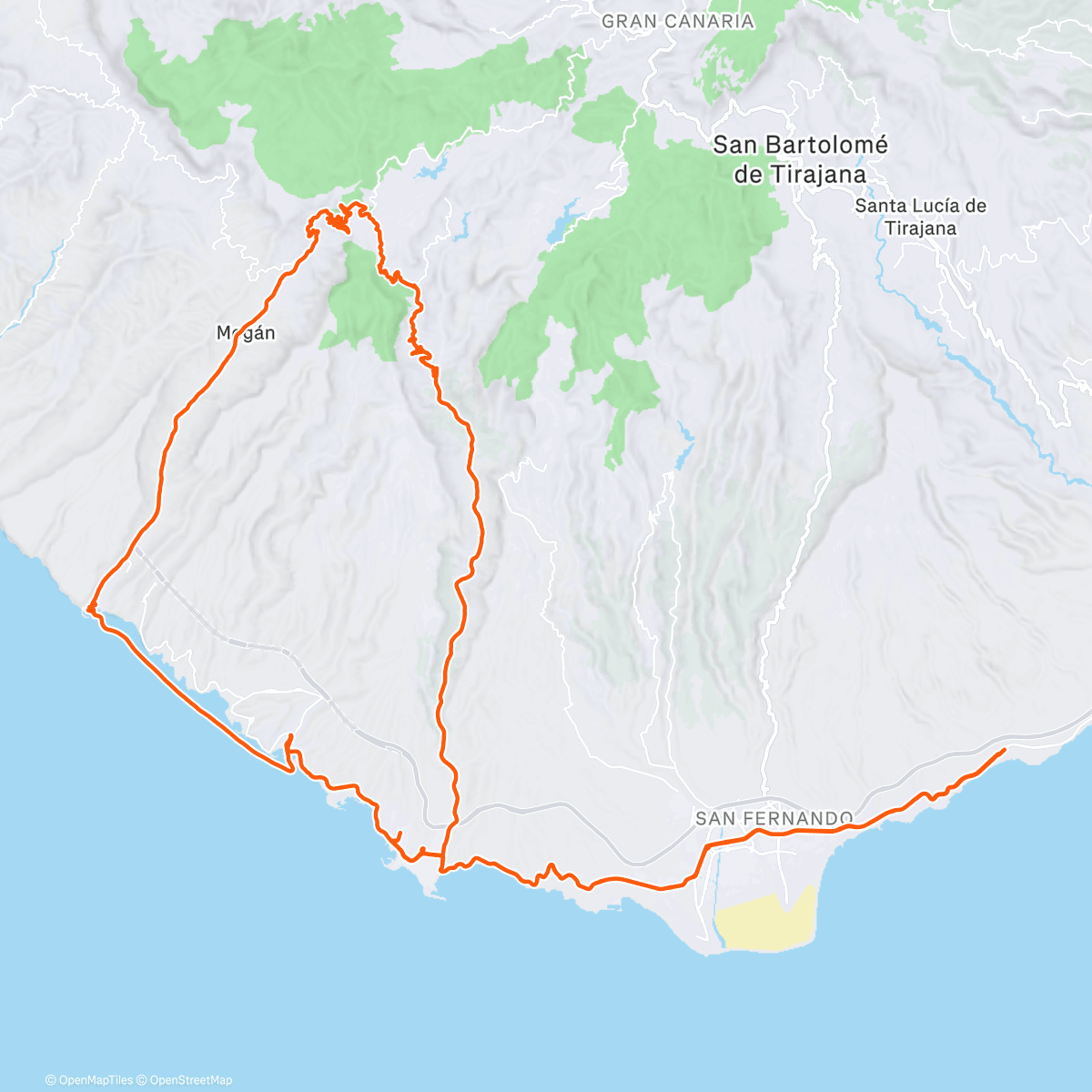 Map of the activity, Soria - Serenity - Puerto Mogan
