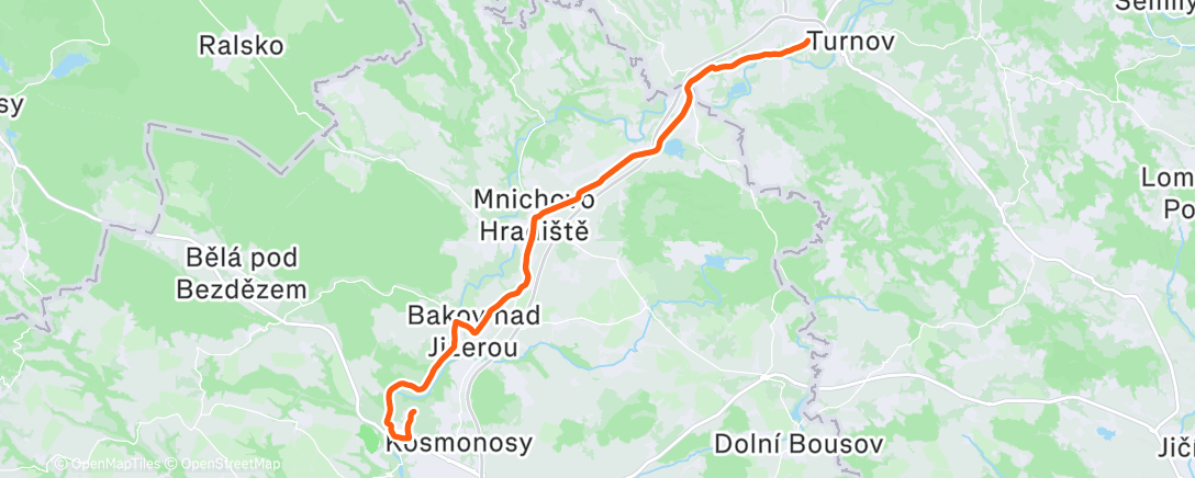 Map of the activity, Afternoon Ride