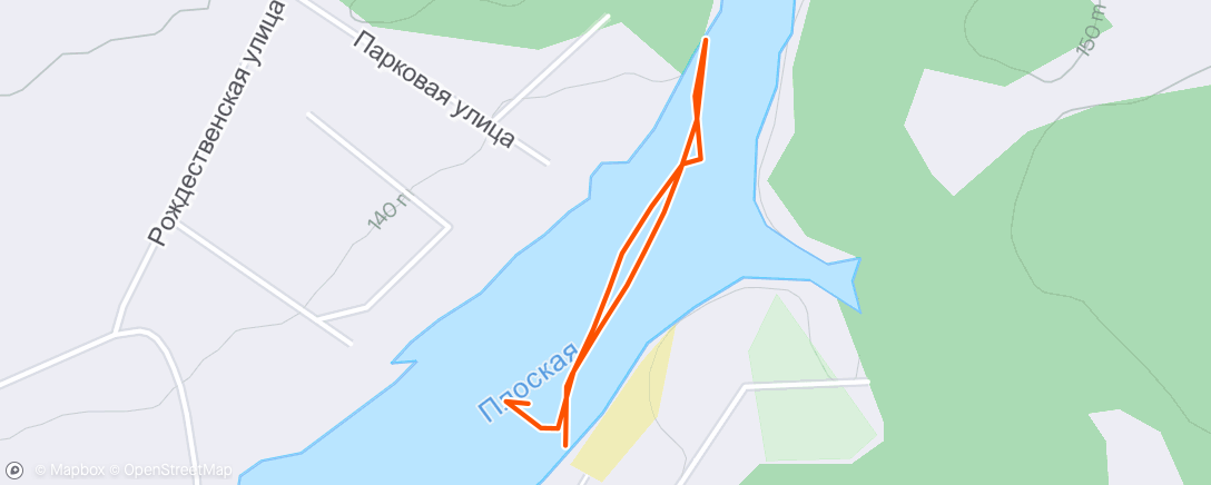 Map of the activity, Вечерний заплыв