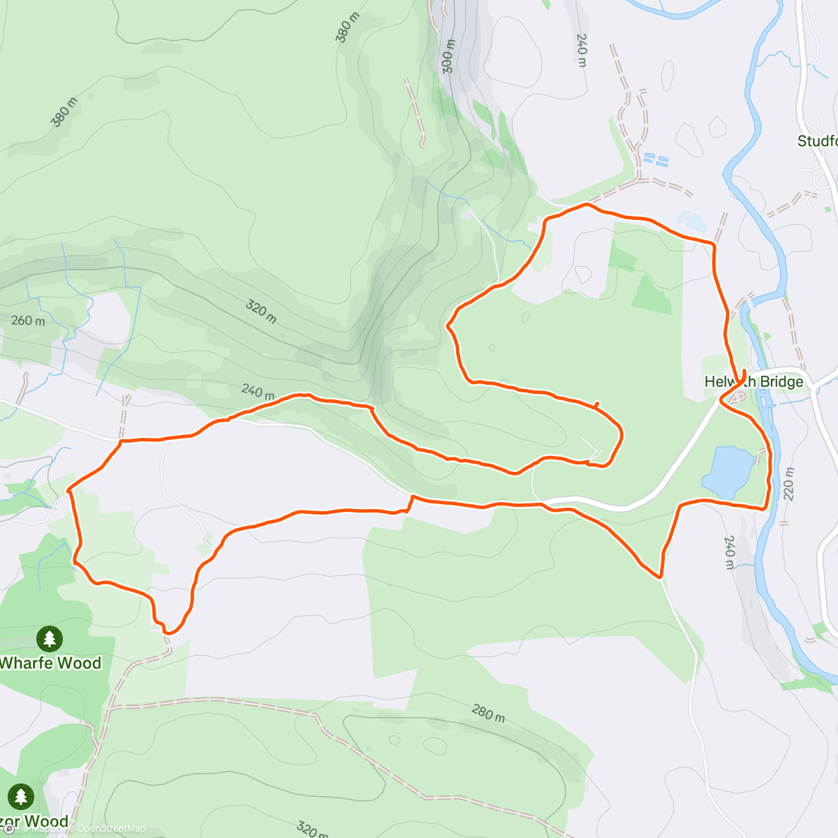 Map of the activity, Run with the Harriers