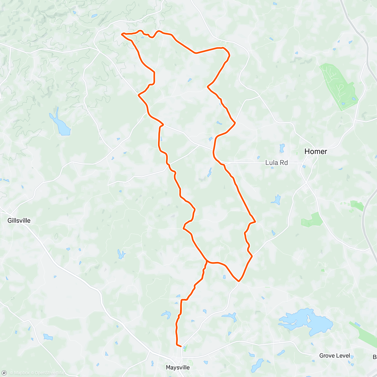 Map of the activity, Morning Ride
