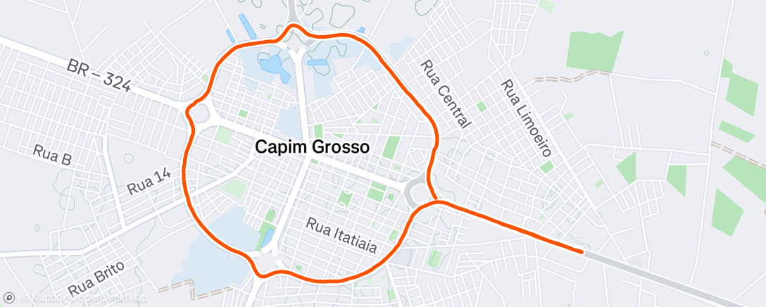 Map of the activity, Corrida matinal