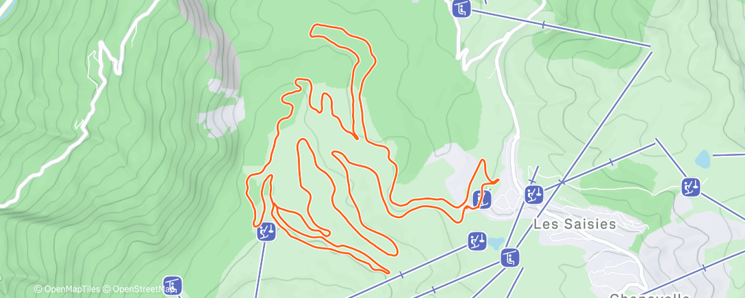 Mapa de la actividad (Ski nordique le matin)