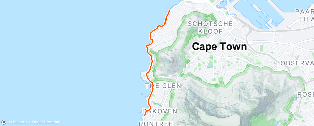Map of the activity, Lunch Run