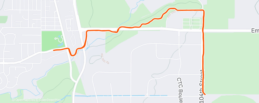 Map of the activity, Morning Run