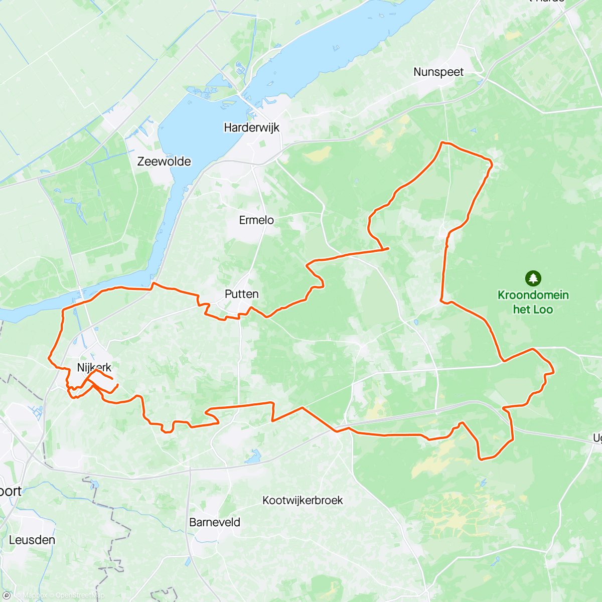 Map of the activity, Veluwe