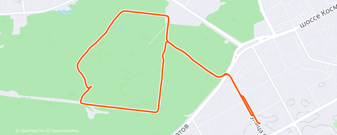 Map of the activity, Evening Walk
