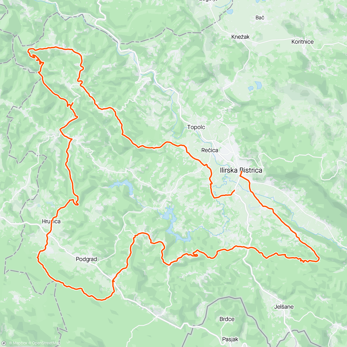Map of the activity, Brkinska klasika 2024