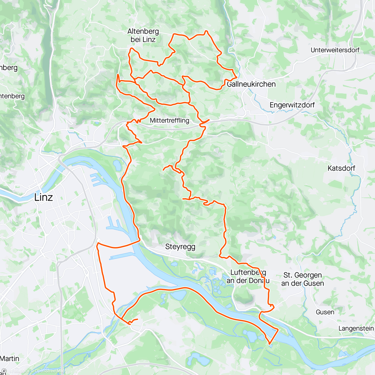 Map of the activity, Linzer Alpenblick Giro & Gallusberg