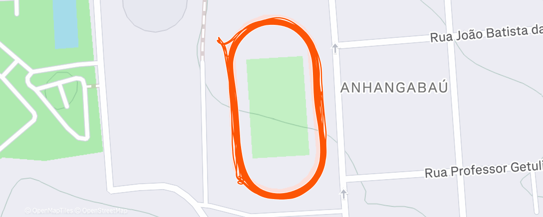 Map of the activity, Evening Run