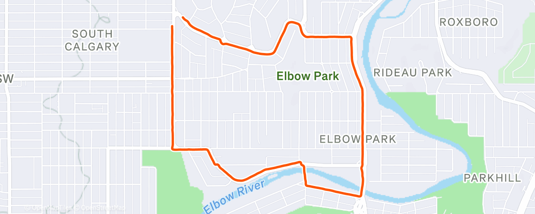 Map of the activity, Lunch Run