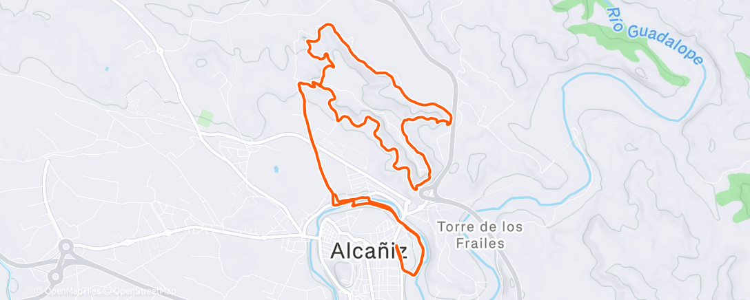 Map of the activity, Carrera de montaña matutina