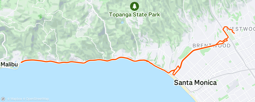 Map of the activity, LONG LIVE THE PCH! And my meniscus too
