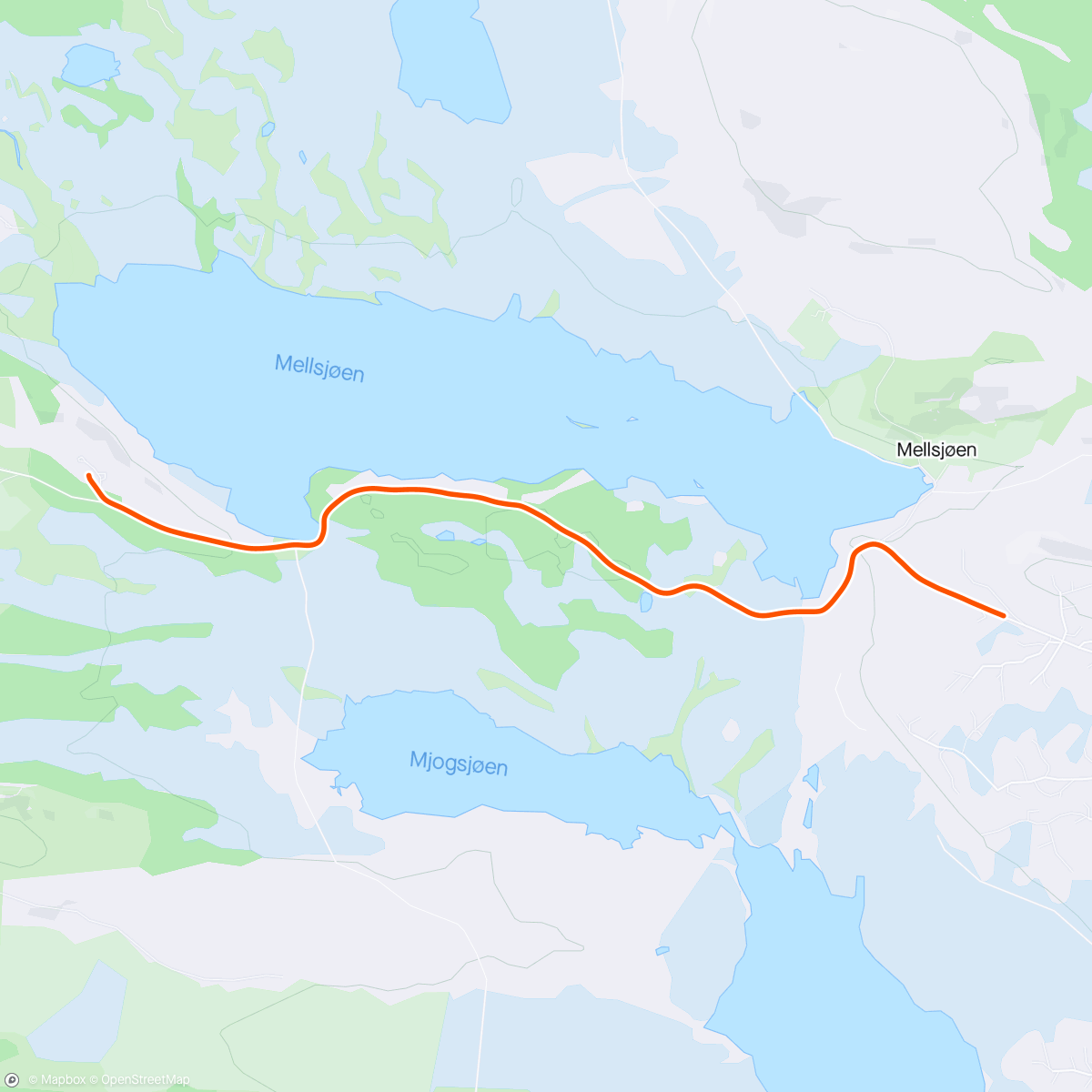Map of the activity, Transport hytta - bilen