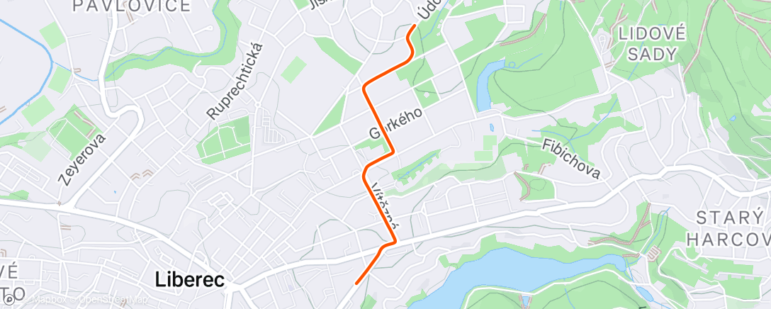 Map of the activity, Evening Walk