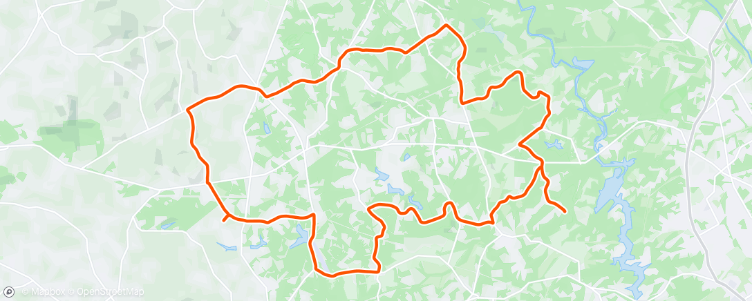 Map of the activity, Lunch Ride