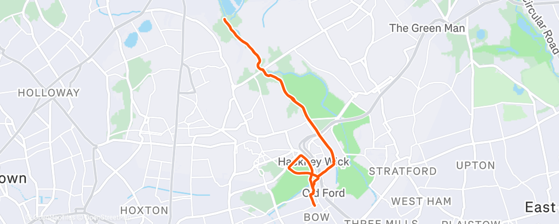 Map of the activity, Morning Run