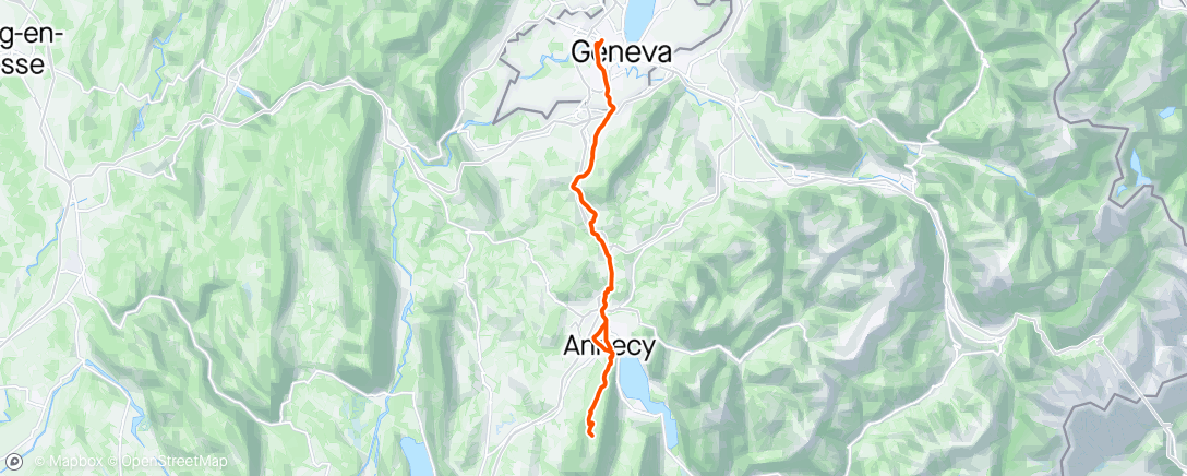 Map of the activity, Velotaf + Gimenez neigeuse et venteuse dans le Semnoz