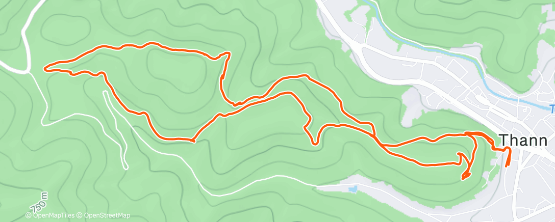 Map of the activity, Trail le matin