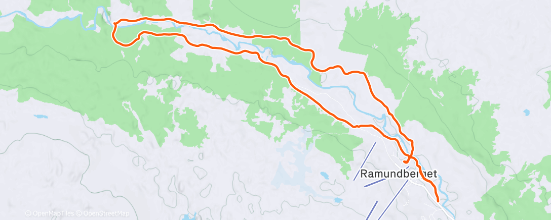 Map of the activity, Morning Nordic Ski