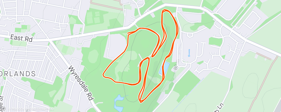 Map of the activity, Lancaster parkrun