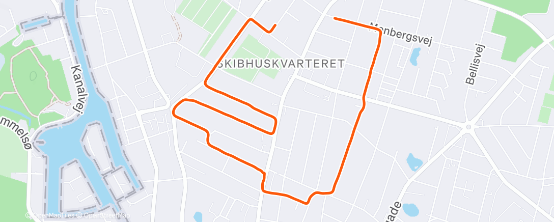 Map of the activity, Night Walk