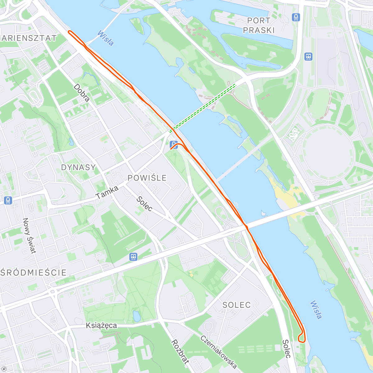 Map of the activity, Morning Run
