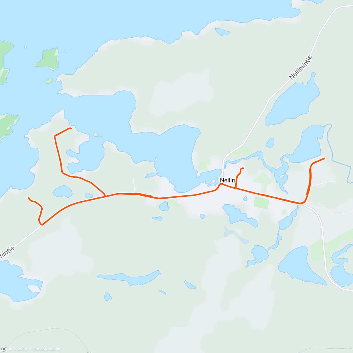 Map of the activity, Sunnuntaipyöritys - Sunday rolling