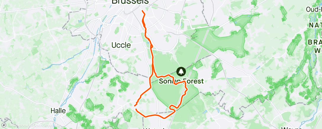 Mapa da atividade, Sortie vélo le matin