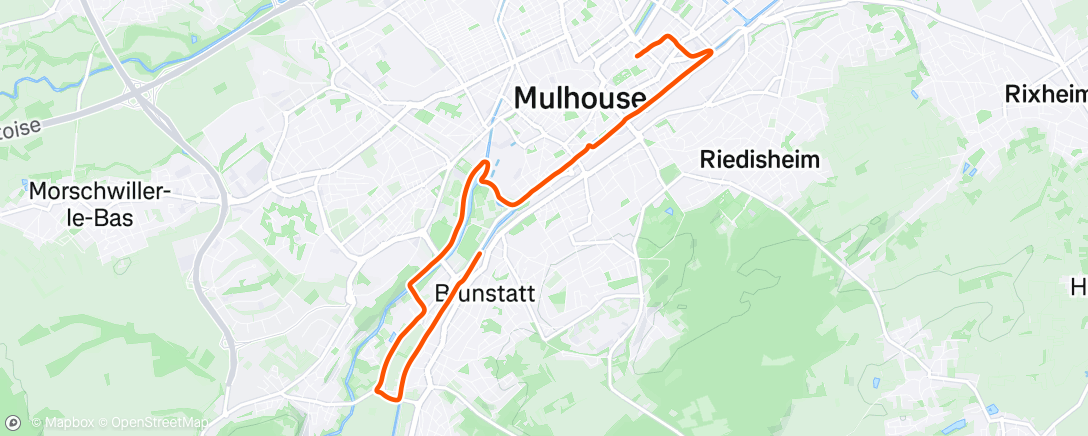 Map of the activity, Lunch Run