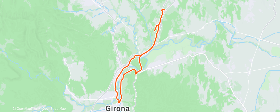 Map of the activity, Afternoon Ride