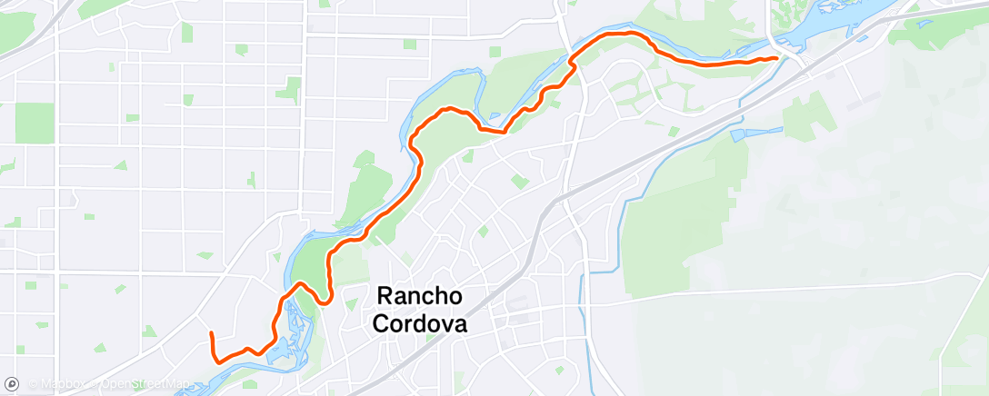 Map of the activity, Evening Ride